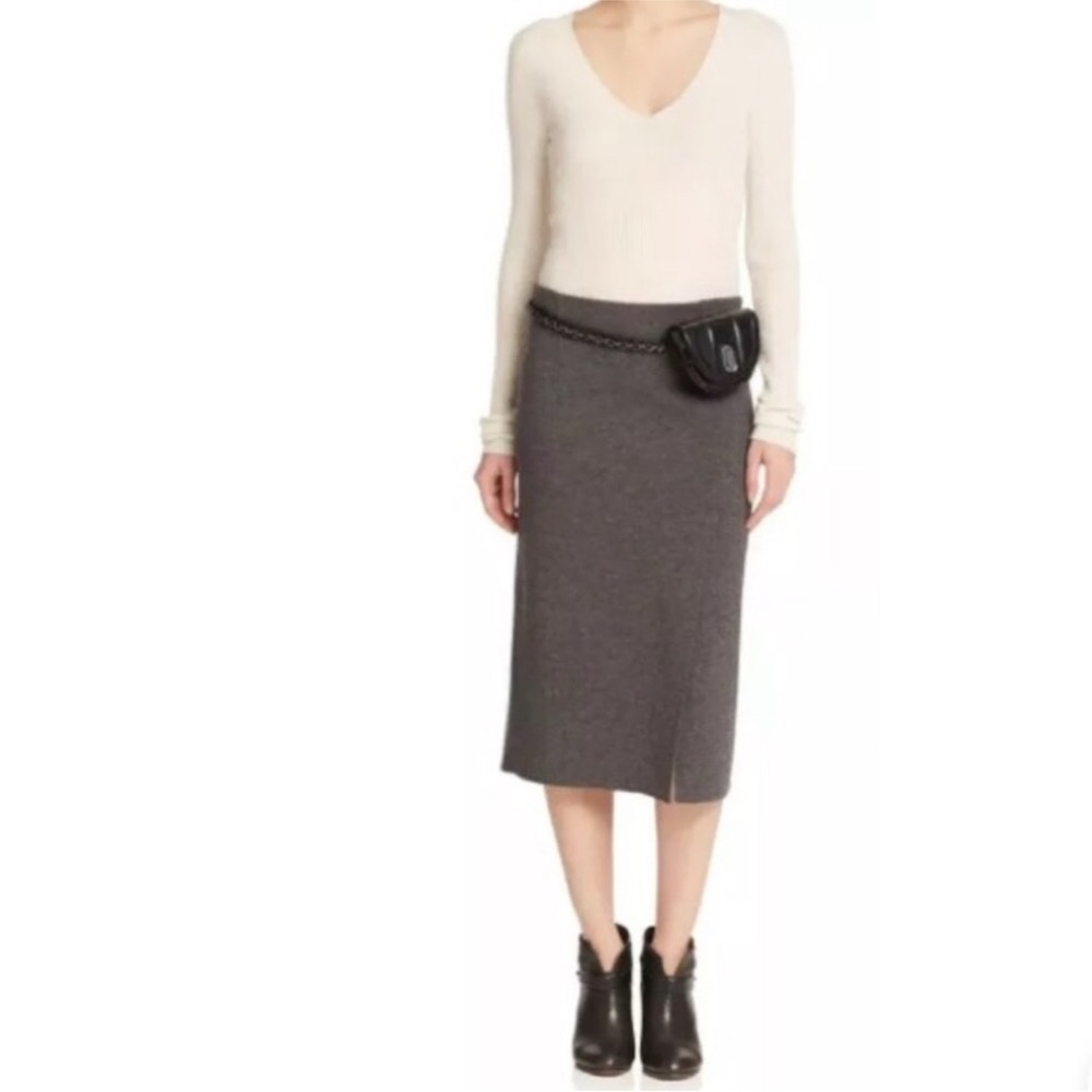 rag & bone Alanna gray pencil knit skirt